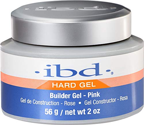 IBD UV Hard Gel Builder Nail Gel Pink 2 oz - Strong, Natural Finish, Quick Curing