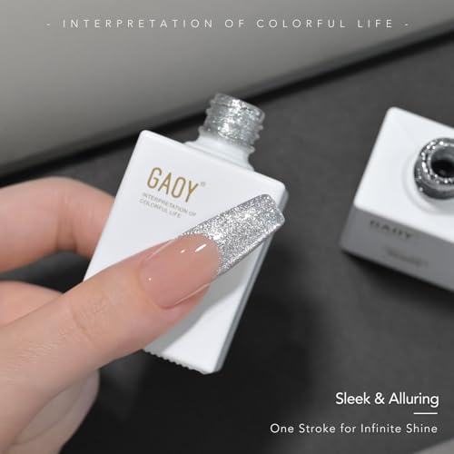 GAOY Silver Cat Eye Gel Nail Polish Art Liner - 12ml Glitter