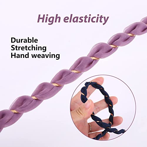 ZIRICHER Thin Metal Spring Headbands for Women - Multicolor Wavy Hair Hoop
