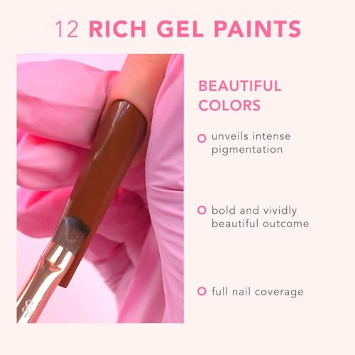 KIARA SKY Going Nuts Chestnut Brown Ultra Pigmented Gel Art Paints for Nails 5ml