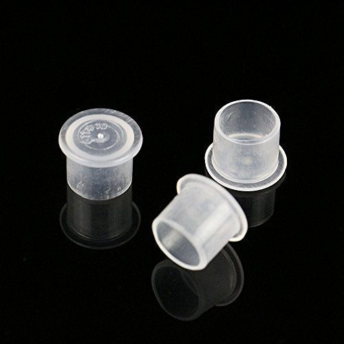 VOBRAMY Extra Large Tattoo Ink Caps 250Pcs White Disposable Microblading Ink Cups