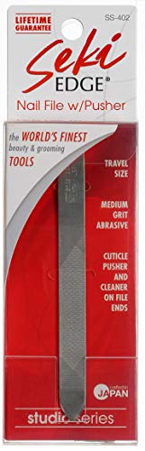 Seki EDGE Nail File with Pusher - 1 Count, All-in-One Manicure Tool