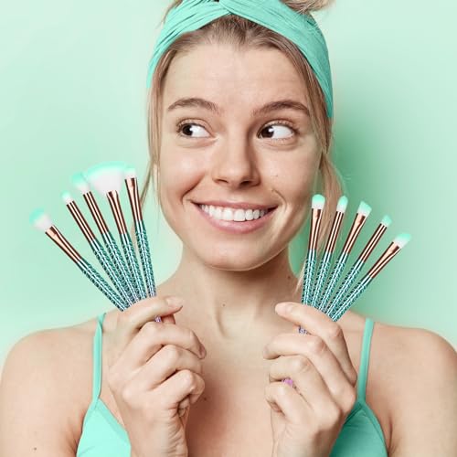 11-Piece Eye Makeup Brush Set with Soft Bristles & Stylish Handle