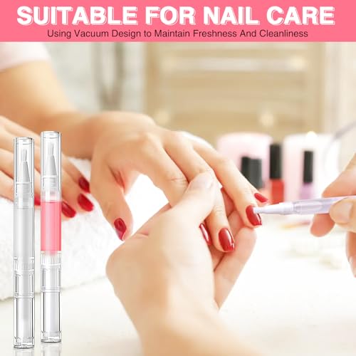 DupakSYS 25 Pack 3ml Empty Nail Oil Pen with Labels for Cuticle & Nail Growth