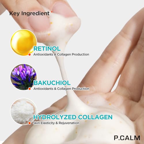 P.CALM Retinolagen Ampoule Shot Foam Cleanser 120ml - Vegan Pore Cleansing