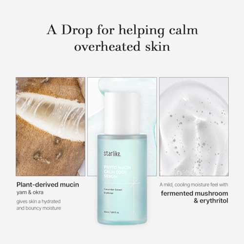 Starlike Phyto Mucin Calm Cool Serum 50ml – Yam & Okra Hydrating Korean Skincare