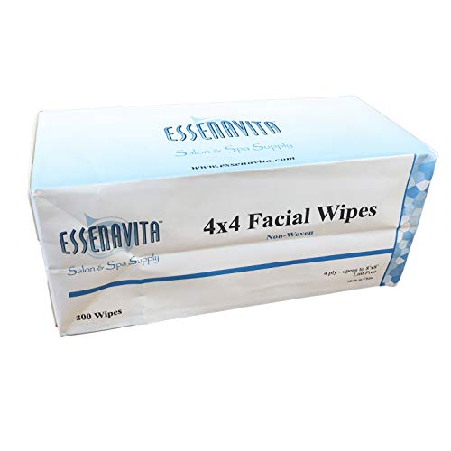 200 Count 4-Ply Facial Wipes - Soft Non-Woven Spa Wipes