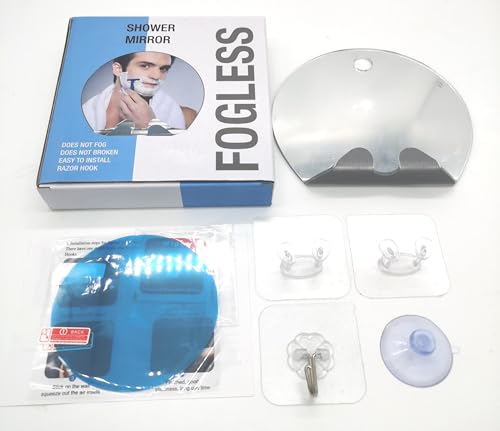 Stianiiie Fogless Shower Mirror with Razor Holder & Anti-Fog Sheets