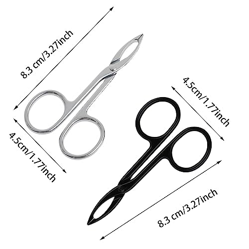 WLLHYF 2-Piece Eyebrow Scissors & Handle Tweezers Set