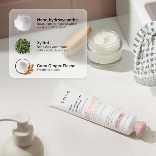 Boka Fluoride Free Toothpaste with Nano Hydroxyapatite - Coco Ginger, 4 Oz