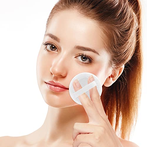 Sibba 12-Piece Velour Makeup Puff Set - Round Applicators for Face & Body