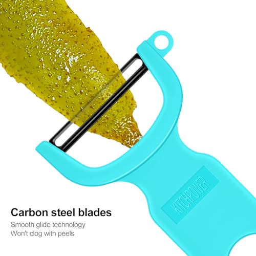 KITCHPOWER Vegetable Peeler Set - Carbon Steel Blades, 3 Pack
