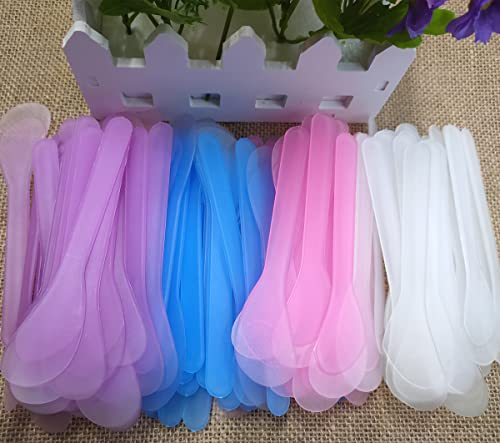 Disposable Cosmetic Mask Spatulas 100 Pack - Reusable Face Mask Applicators