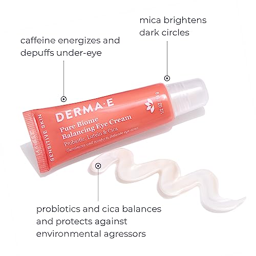 Derma E Biome Balancing Eye Cream for Dark Circles & Puffiness - 0.5 oz