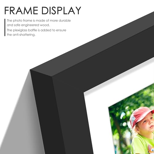 DUENPY 13x16 Collage Frame for 5 Photos - Black Wall Display