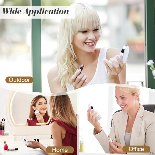 4 Pack Portable Makeup Puff Box with Mirror & Sponge - 15g Liquid/Foundation Container