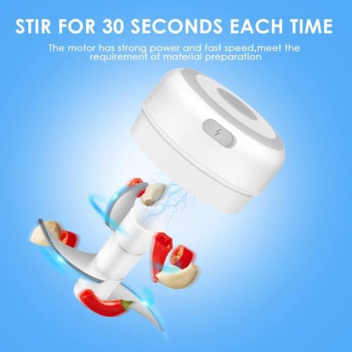 ThomsMait Electric Garlic Chopper - 30W USB Rechargeable Mini Food Processor