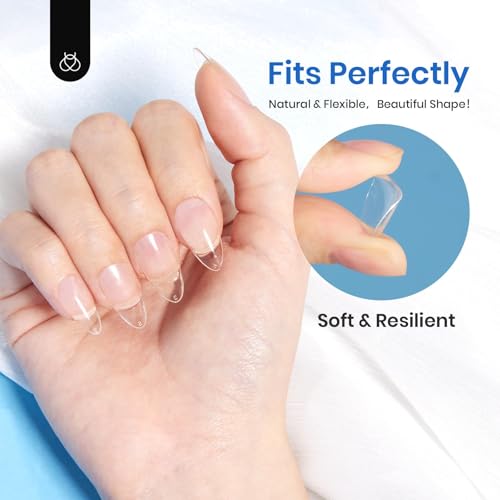 Beetles Soft Gel Nail Tips - 504 Pcs Short Almond Full Cover