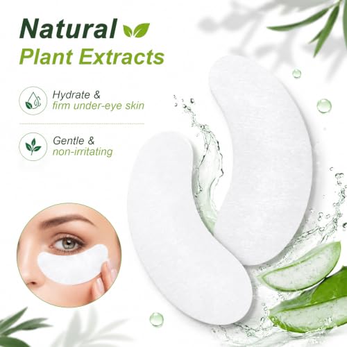 Tifanso Grey 130 Pairs Lint-Free Hydrogel Under Eye Pads for Eyelash Extensions