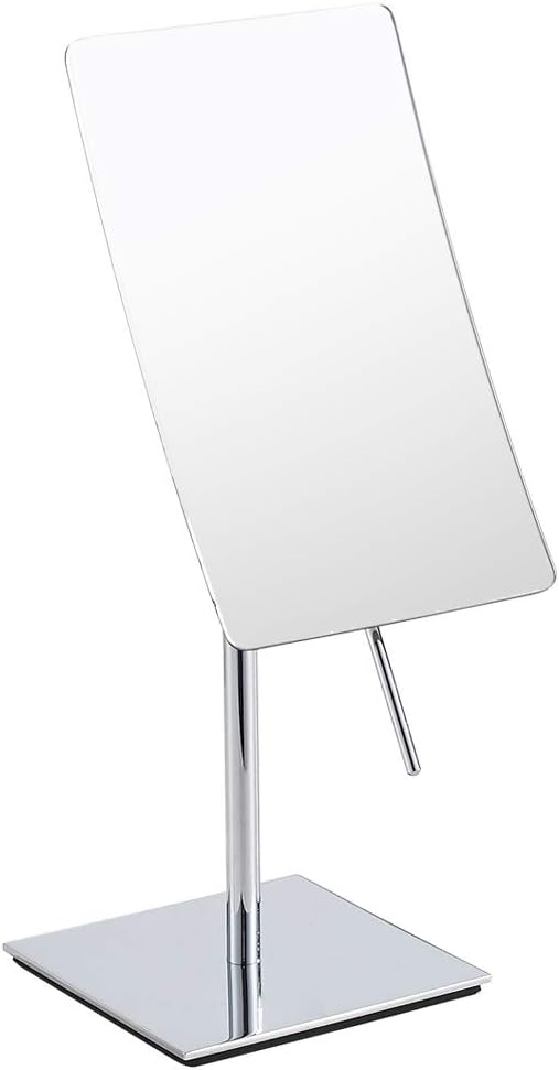 Rectangular Vanity Makeup Mirror - 3X Magnification, Polished Chrome | 304 Stainless Steel for Hotel Bathrooms