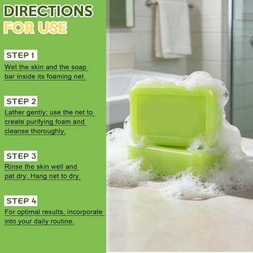 Urrznp Tea Tree Oil Antifungal Soap Bar - Natural Body Wash for Skin Relief