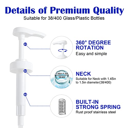Watsango 4-Pack Leak-Proof Gallon Pump Dispensers - 128oz