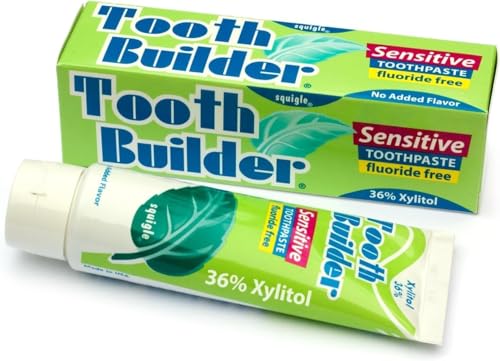 Squigle Fluoride-Free Xylitol Toothpaste - Unflavored 4 oz for Sensitive Teeth