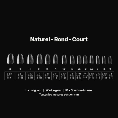 Aprés Gel-X Nail Tips - Natural Round Short, 280-Count Box