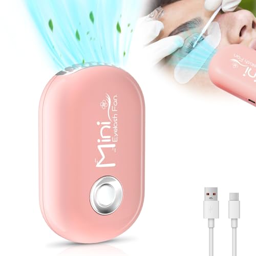 Buqikma Mini Lash Fan Dryer for Eyelash Extensions - Portable & Rechargeable