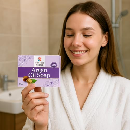 Argan Oil Face & Body Soap Bar - Natural Hydrating Plant-Based Cleansing 110g