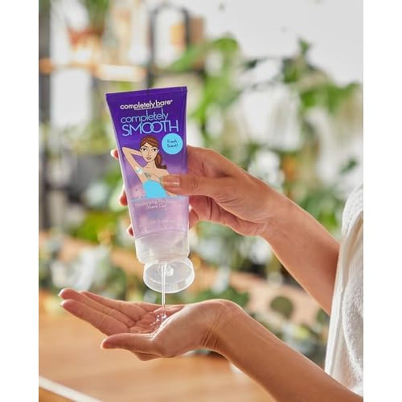 completely bare completely SMOOTH | Moisturizing No-Bump Shave Gel | Aloe Vera | Jojoba Oil | 6 FL OZ
