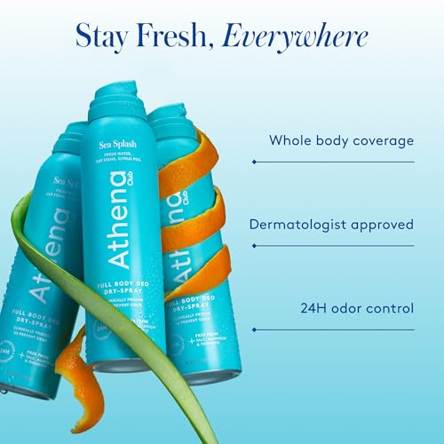 Athena Club Sea Splash Aluminum-Free Deodorant Spray, 4 Oz