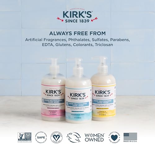 Kirk's Odor Neutralizing Hydrating Hand Soap Rosemary & Sage 12 Fl Oz