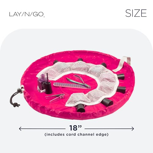 Lay-n-Go NailSpa 18" Portable Nail Station & Cosmetic Organizer Bag - What A Doll (Pink)