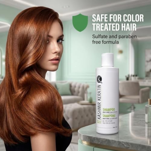 Kashmir Keratin Shampoo 8 Fl. Oz - Sulfate & Paraben Free for All Hair Types