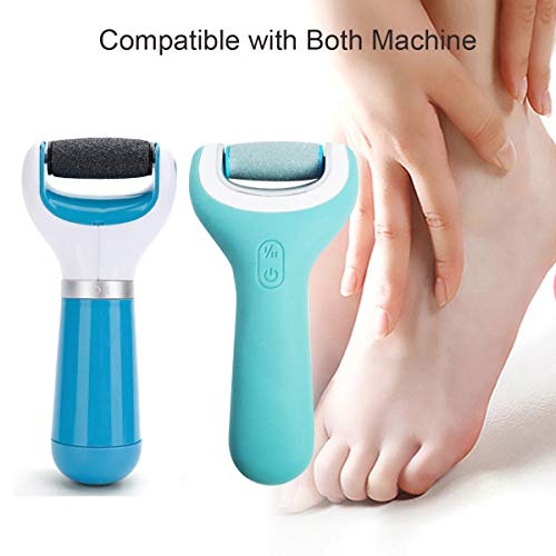 GOMINYUF 12 Pack Replacement Rollers for Amope Pedi Foot File - 6 Extra Coarse & 6 Regular Coarse Refills, Includes Nail File & Brush