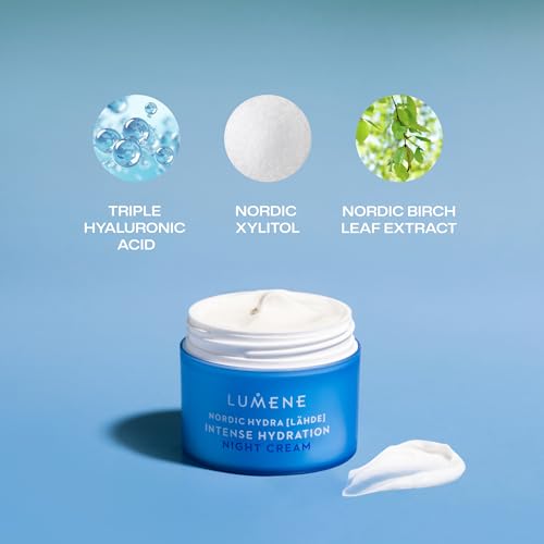 Lumene Nordic Hydra Intense Night Cream – 50ml, Organic Birch Sap, Vegan