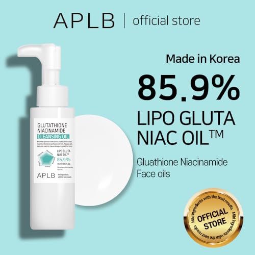 APLB Glutathione Niacinamide Cleansing Oil - 3.55 FL.OZ for Sensitive Skin