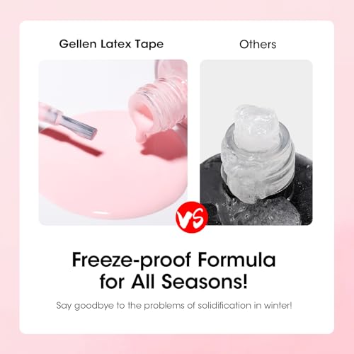 Gellen Pink Liquid Latex for Nails Peel Off Nail Art Barrier with Nail Stick – Nail Prep & Protection