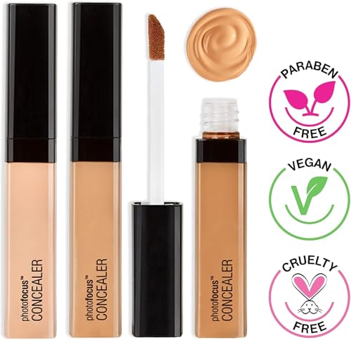 Wet n Wild Photo Focus Concealer, Light/Med Beige - Full Coverage (Pack of 3)