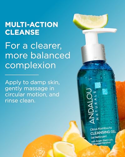 Andalou Naturals Clear Skin Gel Cleanser - Citrus & Kombucha, 6 fl oz