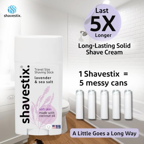 Shavestix Lavender & Sea Salt Travel Size Shaving Cream Stick - 2.50 oz
