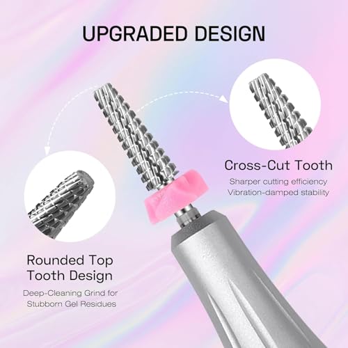 Depvko 3/32'' Nail Drill Bits - Carbide for Acrylic Gel Nails