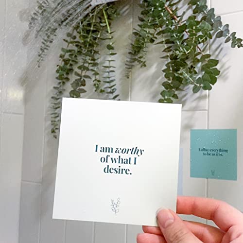 Waterproof Affirmation Cards for Positive Self-Care in the Shower