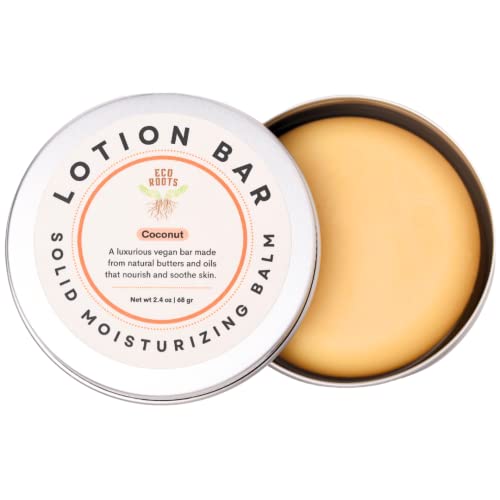 ECO ROOTS Coconut Solid Lotion Bar | Vegan Moisturizer in Tin