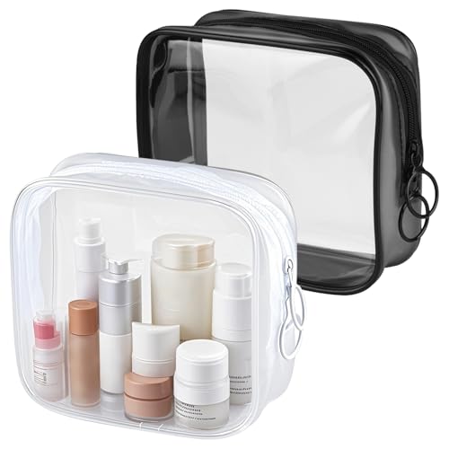 TSA Approved Small Clear Travel Toiletry Bag - 2 Pack
