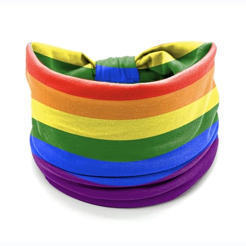 Winthrop 4-Pack Rainbow Pride Headbands – Stretchy LGBTQ+ Hair Bands