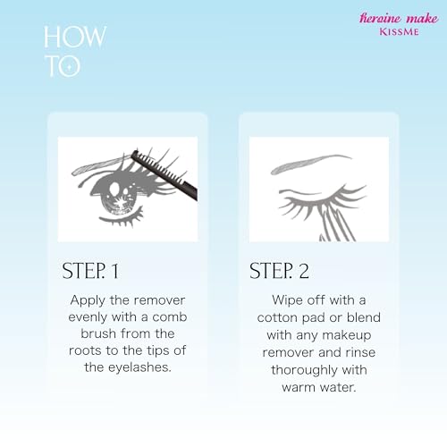 Heroine Make Waterproof Mascara Remover Wand | Gentle Eye Makeup Remover for Sensitive Eyes | Travel Size