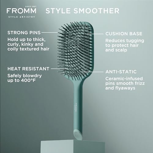 Fromm Professional Style Smoother Paddle Brush for Curly & Thick Hair