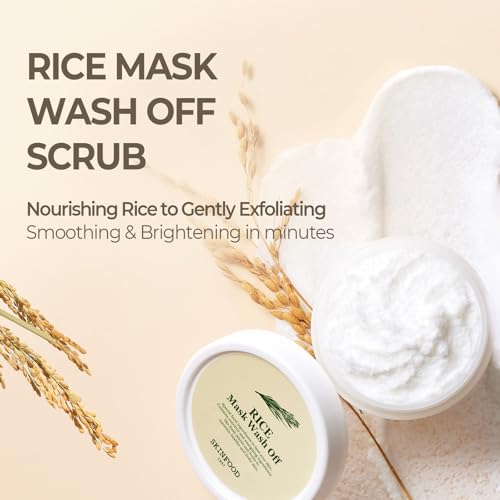 SKINFOOD Rice Mask Wash Off 3.5oz - Exfoliating & Soothing